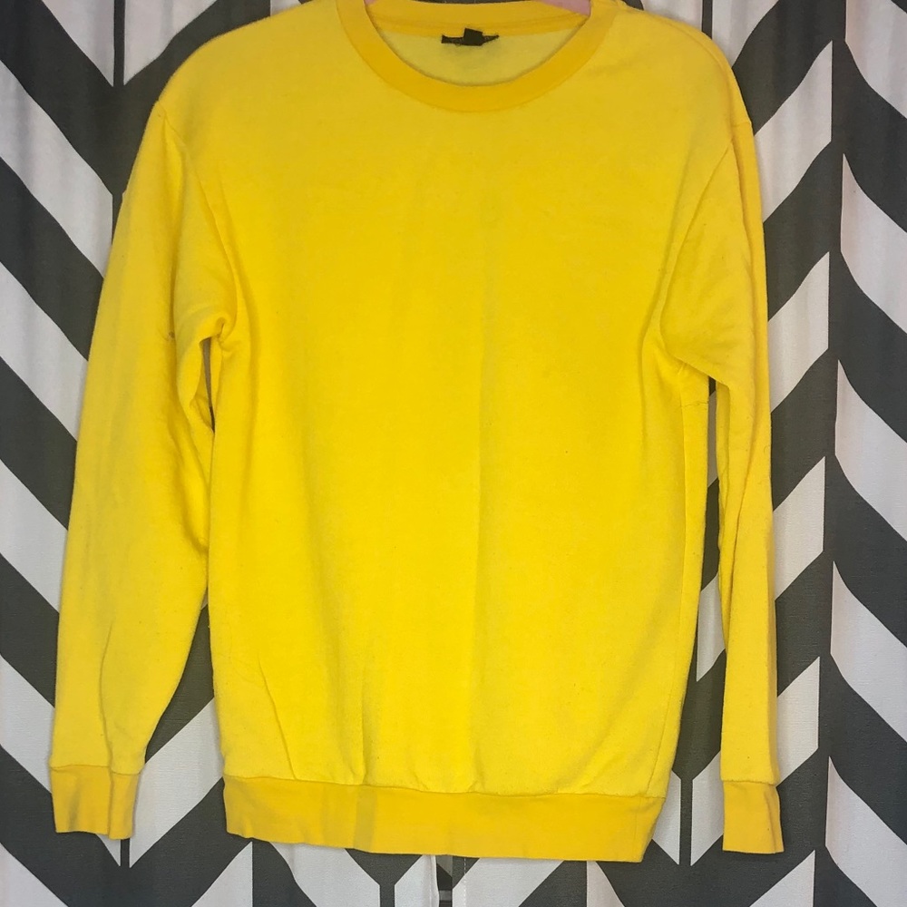 Bright Yellow Crewneck Sweater